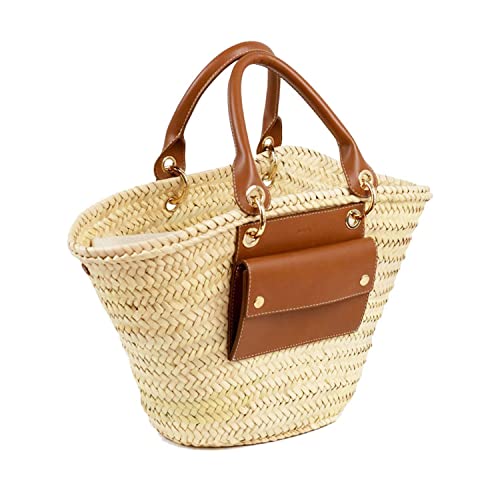FRENCH BASKET Luxury straw bag with leather handles_41+exHQb6KL