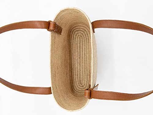 FRENCH BASKET luxury raffia bag with leather handles_41UJI-hHhyL