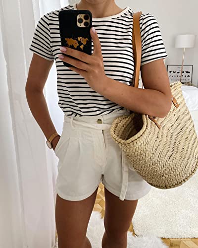 FRENCH BASKET straw bag with leather handles_51ckr1uOdbL