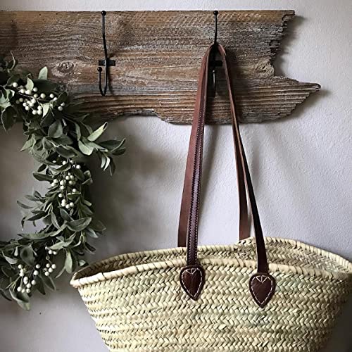FRENCH BASKET straw beach bag with leather handles_519e-0R6VVL