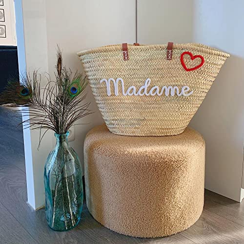 FRENCH BASKET with leather handles_518XWHRFKCL