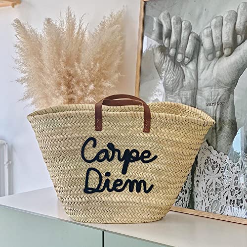 FRENCH BASKET with leather handles_51pHdvTWj4L